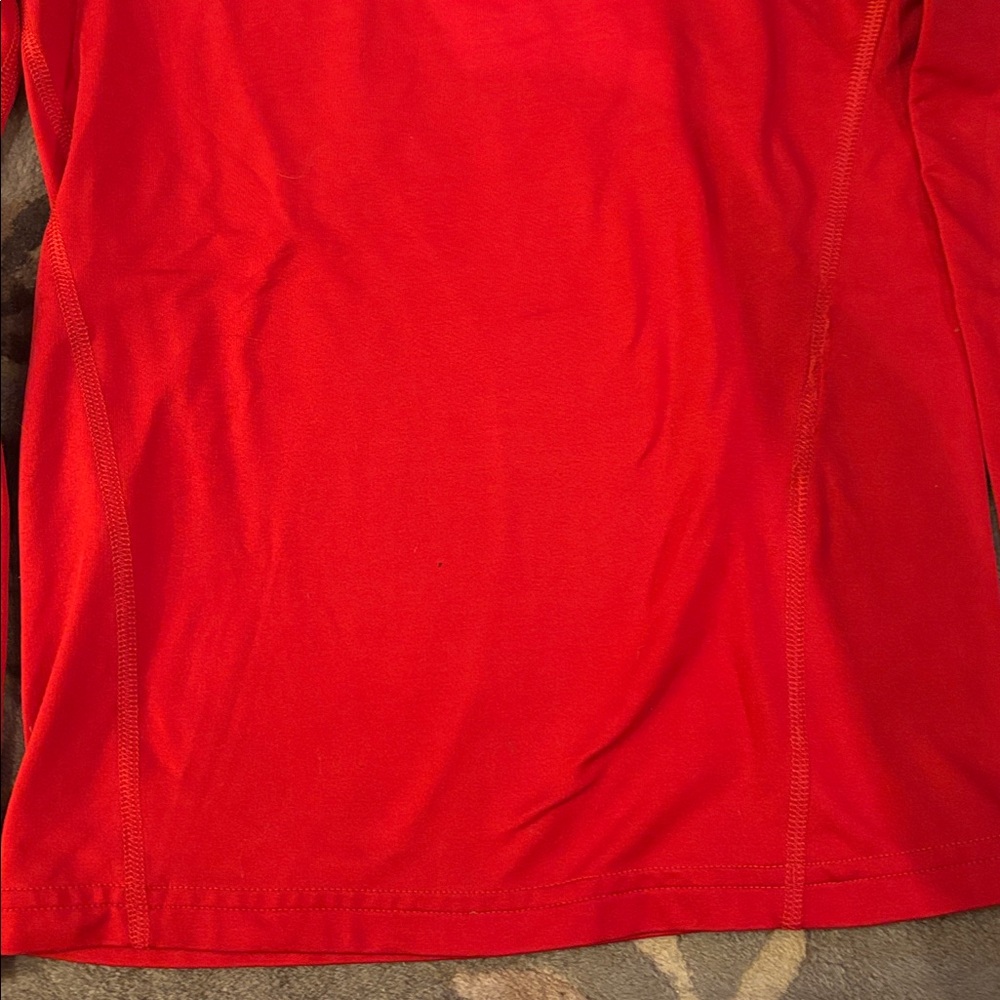 Under Armour Red ColdGear Fitted Mock Neck Top - Picture 4 of 11
